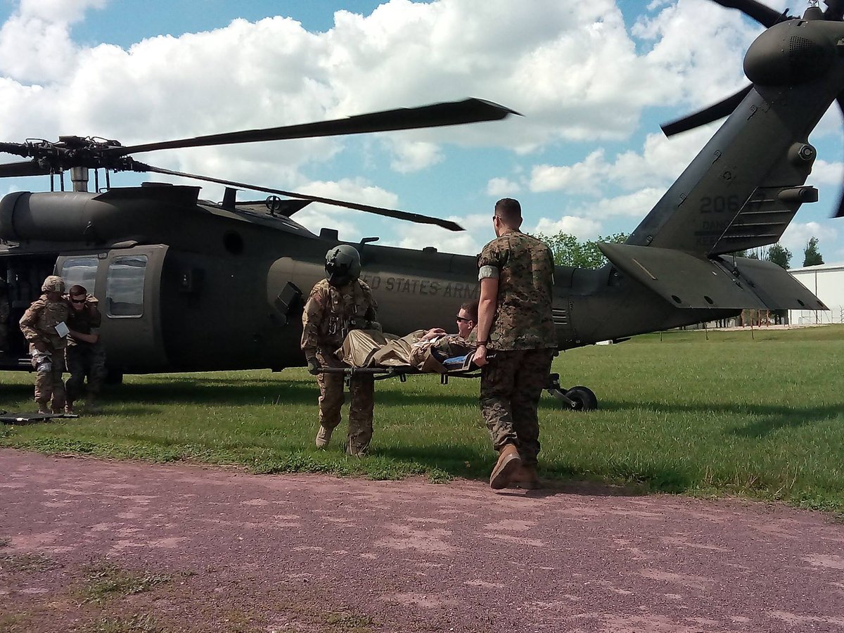 In Romania, #10thCAB trains CASEVAC with @MarForEUR_AF's 1st Bn, 2nd Marines, @USMC-building interoperability