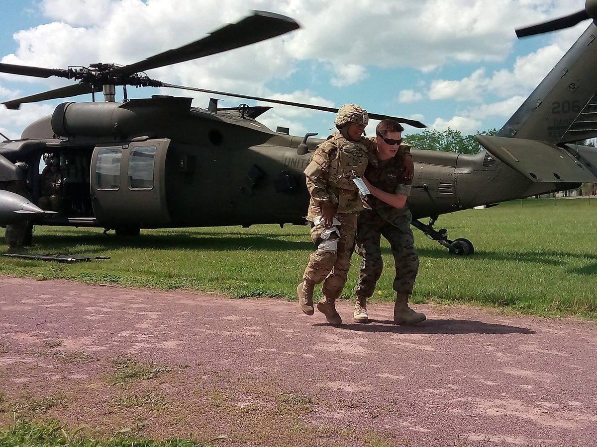 In Romania, #10thCAB trains CASEVAC with @MarForEUR_AF's 1st Bn, 2nd Marines, @USMC-building interoperability