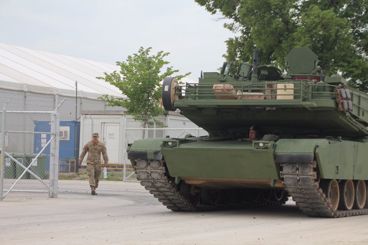 US soldiers rolled out first green armored vehicles in Black Sea region