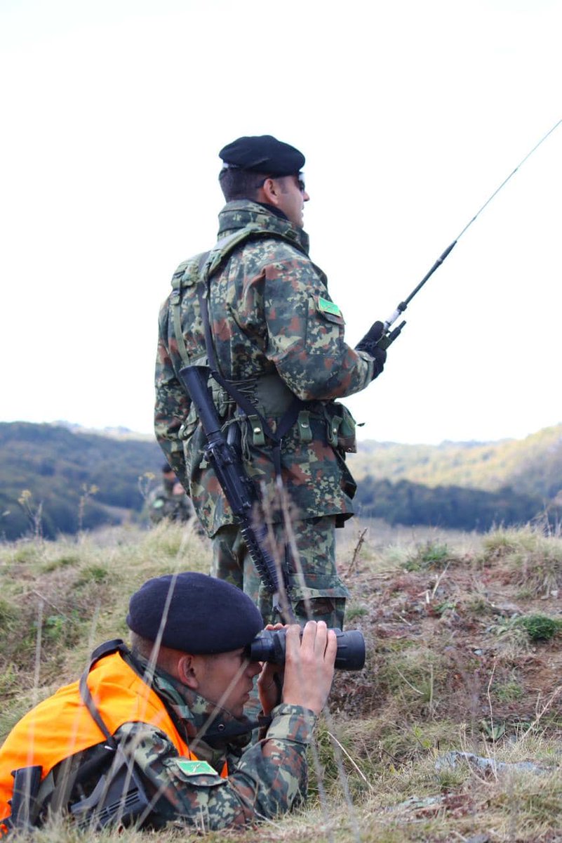 Land forces of the Albanian Armed Forces during its yearly exercise in the village of Biza. Pictures released by the Ministry.   