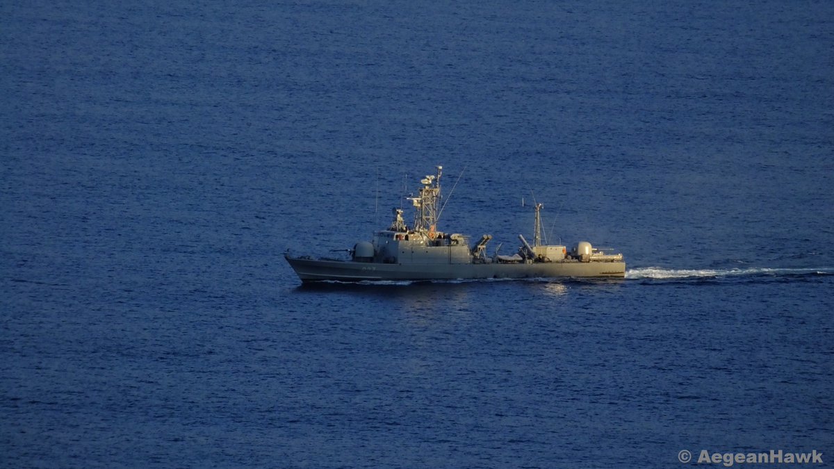 HellenicNavy La Combattante IIIb class Fast Missile Patrol Boat P27 HS Xenos during deployment in the eastern part of Greece patrolling near Kastellorizo island