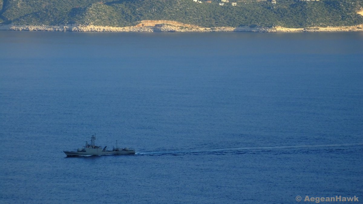 HellenicNavy La Combattante IIIb class Fast Missile Patrol Boat P27 HS Xenos during deployment in the eastern part of Greece patrolling near Kastellorizo island