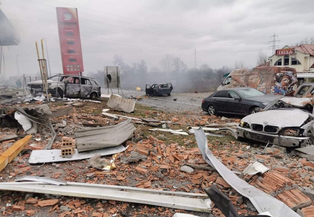 Result of gas station explosion near city of Zvornik in Bosnia and Herzegovina