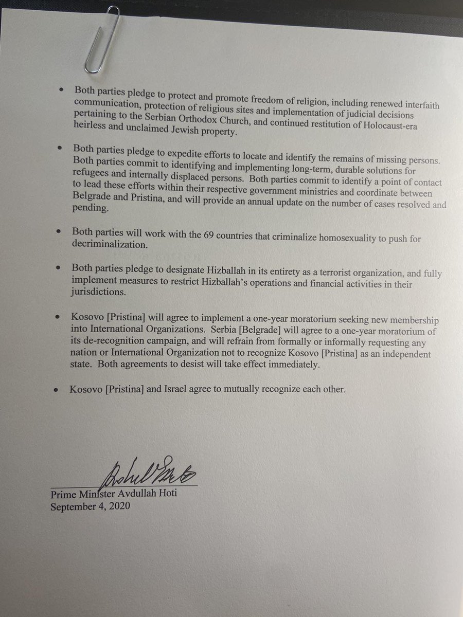 The White House Agreement between Serbia and Kosovo includes point regarding further instalment of 5G network in both entities. As well as removal of already existing infrastructure purchased from untrusted vendors. In Serbia's case, it is affecting directly Huawei and China