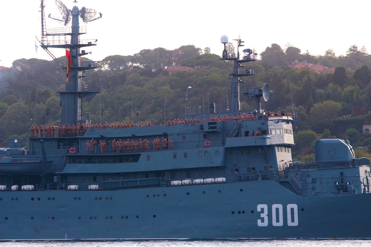 Russian Navy Project 887 Smolny class training ship Бф Baltic Fleet's Smolny 300 transited Bosphorus towards Mediterranean. In October, Smolny will visit Thessaloniki and then return to Sevastopol