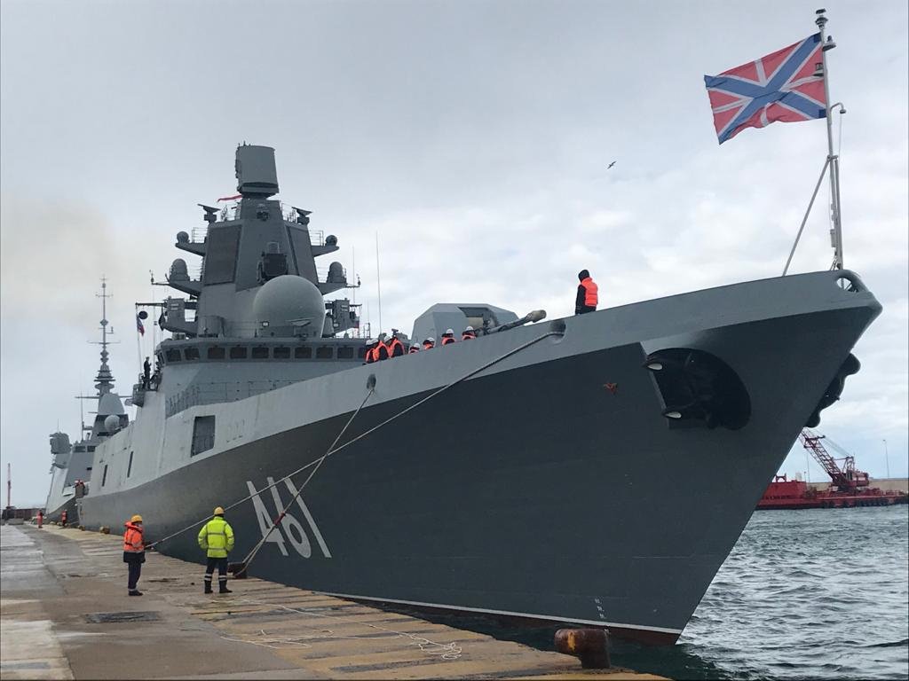 Photos of the Northern Fleet's Admiral Kasatonov Project 22350 frigate conducting a port call in the Greek port city of Pireas