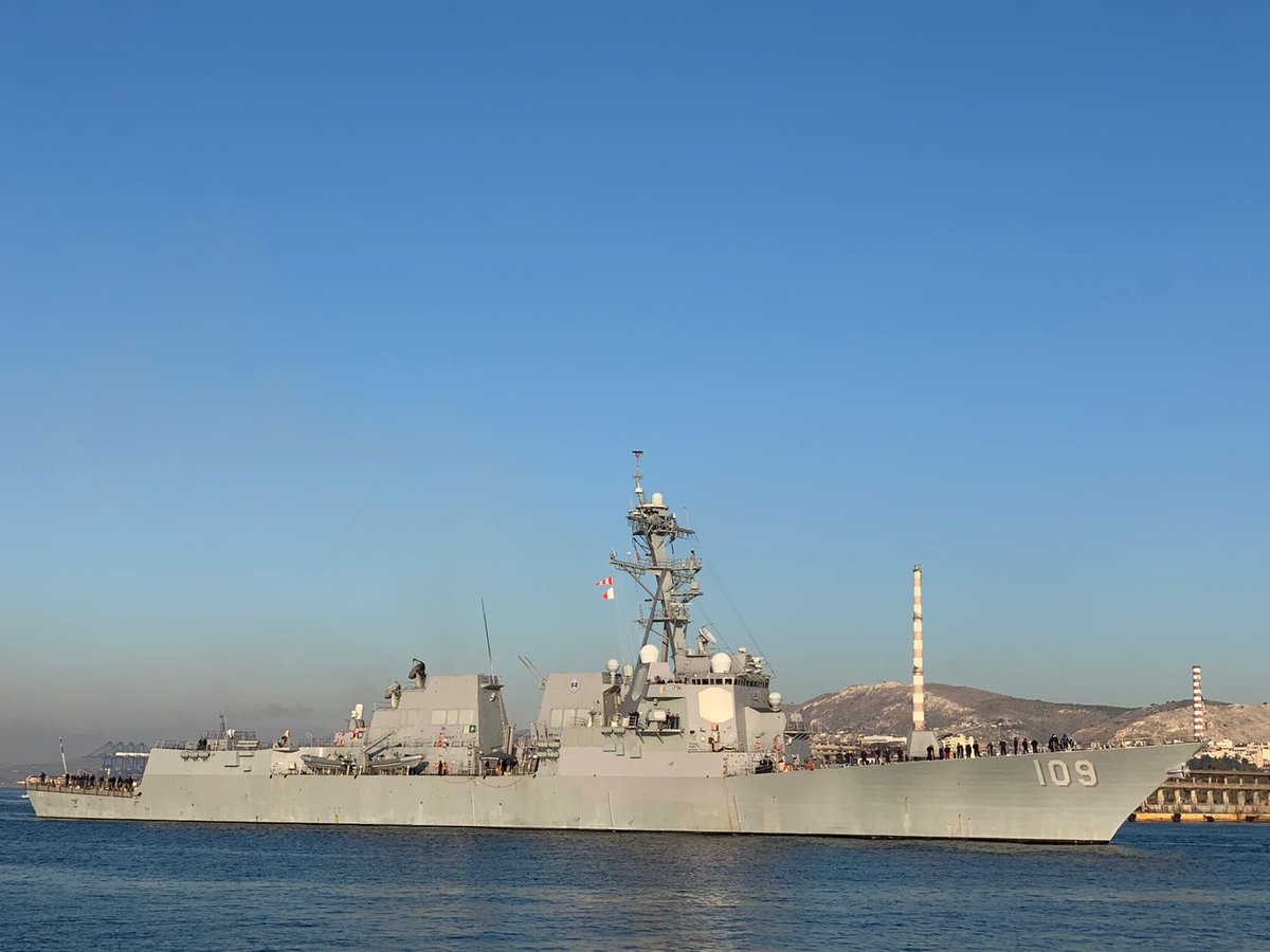 USS Jason Dunham (DDG 109) arrived in Piraeus, Greece for a scheduled port visit, Dec. 24, while operating in the USSixthFleet area of responsibility