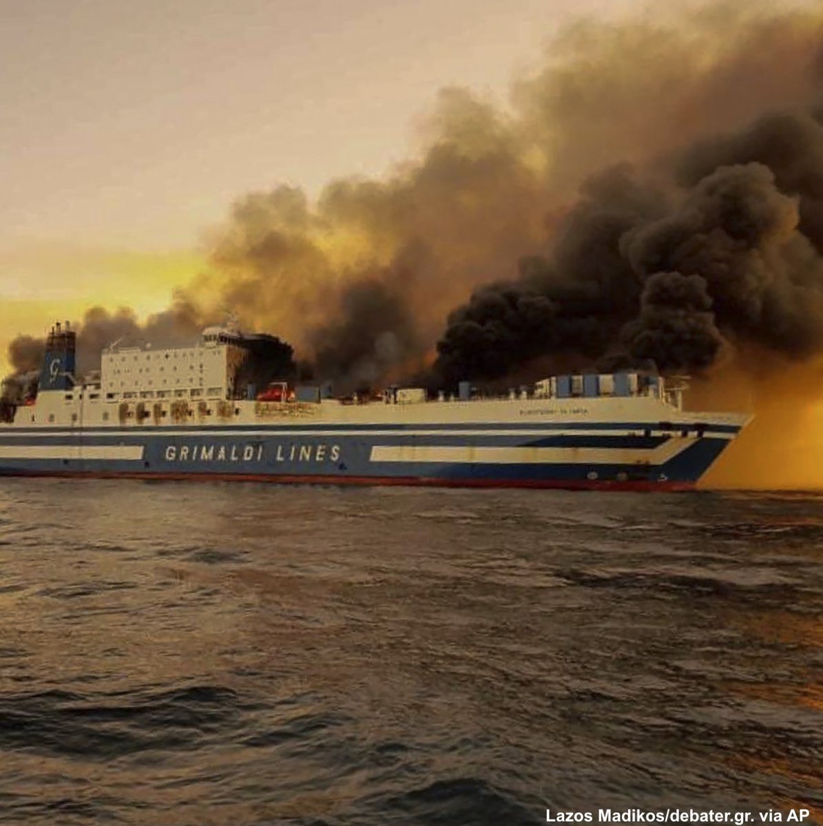 278 people rescued from a fire that engulfed a ferry near the Greek island of Corfu.  - Firefighters and rescuers raced to free two truck drivers still trapped in the burning ferry.  - Authorities say another 11 people were reported missing