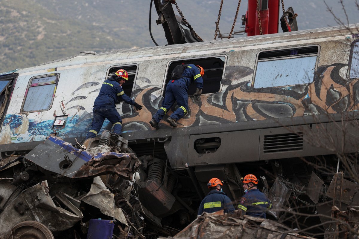 At least 36 people were killed after a train with 350 passengers aboard collided with a freight train in northern Greece. Two of the carriages basically don't exist anymore, a regional governor said