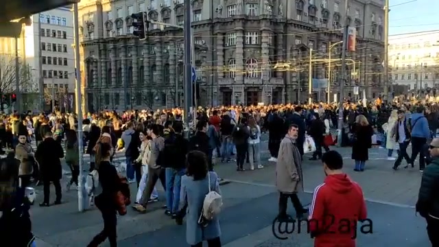Students are protesting in Belgrade
