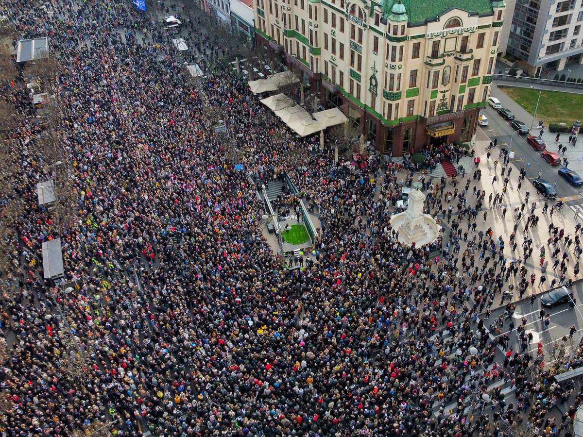 Big rally against elections irregularities in Belgrade