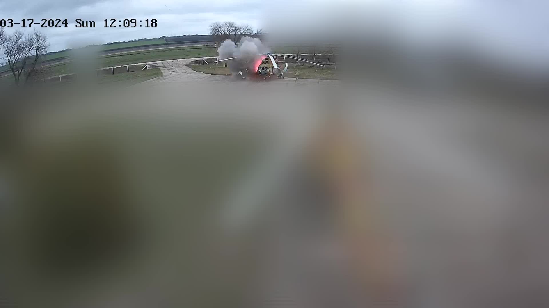 Βίντεο με ελικόπτερο Mi-8 που καταστράφηκε από drone στην Υπερδνειστερία