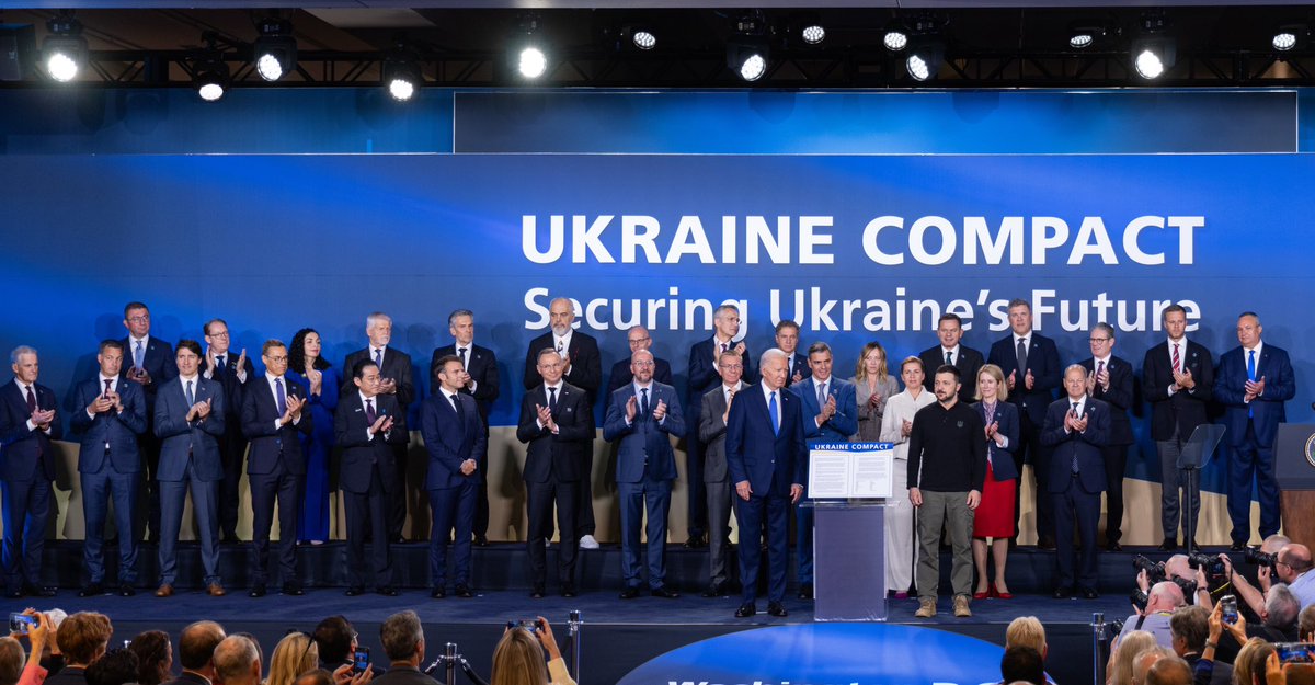 At the invitation of the US President, Kosovo President Osmani stood alongside leaders of NATO countries at the NATO Summit in Washington, D.C