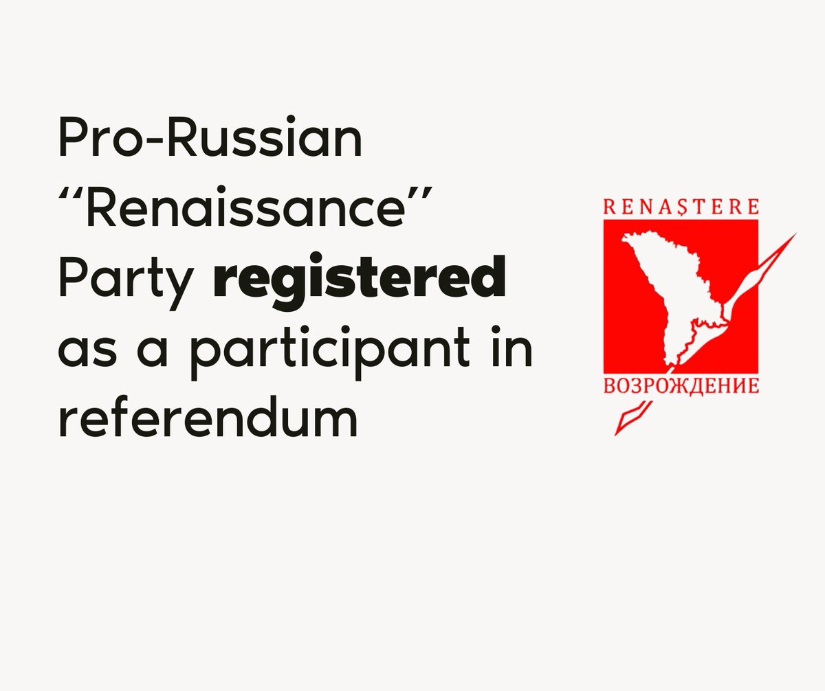 Die prorussische Partei „Renaissance, die dem flüchtigen Oligarchen Ilan Shor nahesteht, hat sich als Teilnehmer am Referendum registriert. Die Partei wird beim Referendum über die europäische Integration Moldawiens die Option „Nein propagieren.