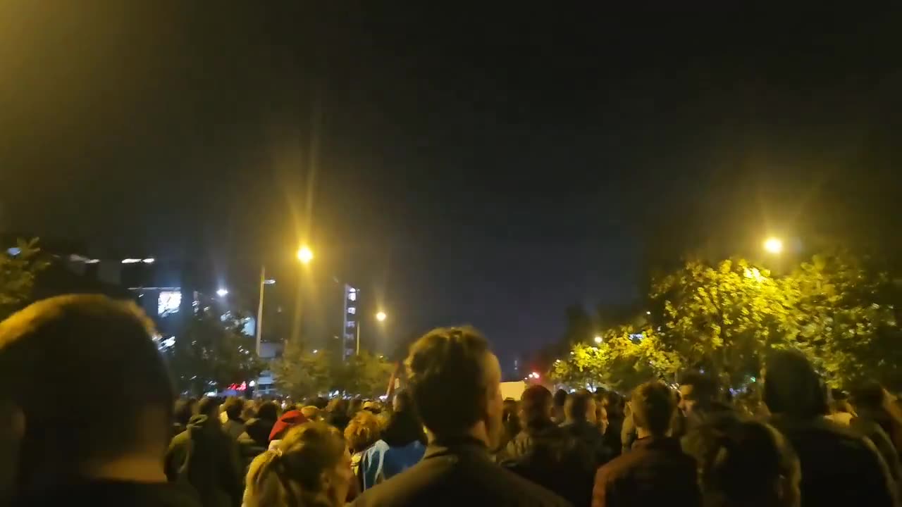 A column of citizens is heading towards the City Assembly in Novi Sad. NoviSad protest