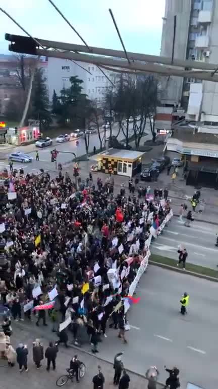 Mass protests in the southern city of Nis today as anti-Vucic rallies continue all over the country