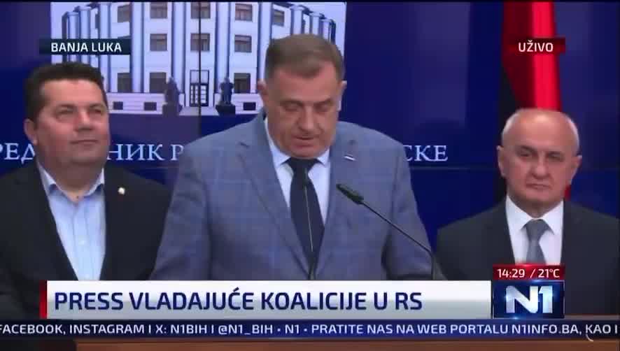 The solution for BiH is the following: for Muslims to return to their original faith - Orthodoxy and Catholicism, and then it would be confirmed that the majority of Serbs are here in BiH. And we would then have nothing against BiH being unitary because it would be Serbian, said the President of RS @MiloradDodik