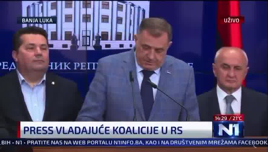 The solution for BiH is the following: for Muslims to return to their original faith - Orthodoxy and Catholicism, and then it would be confirmed that the majority of Serbs are here in BiH. And we would then have nothing against BiH being unitary because it would be Serbian, said the President of RS @MiloradDodik