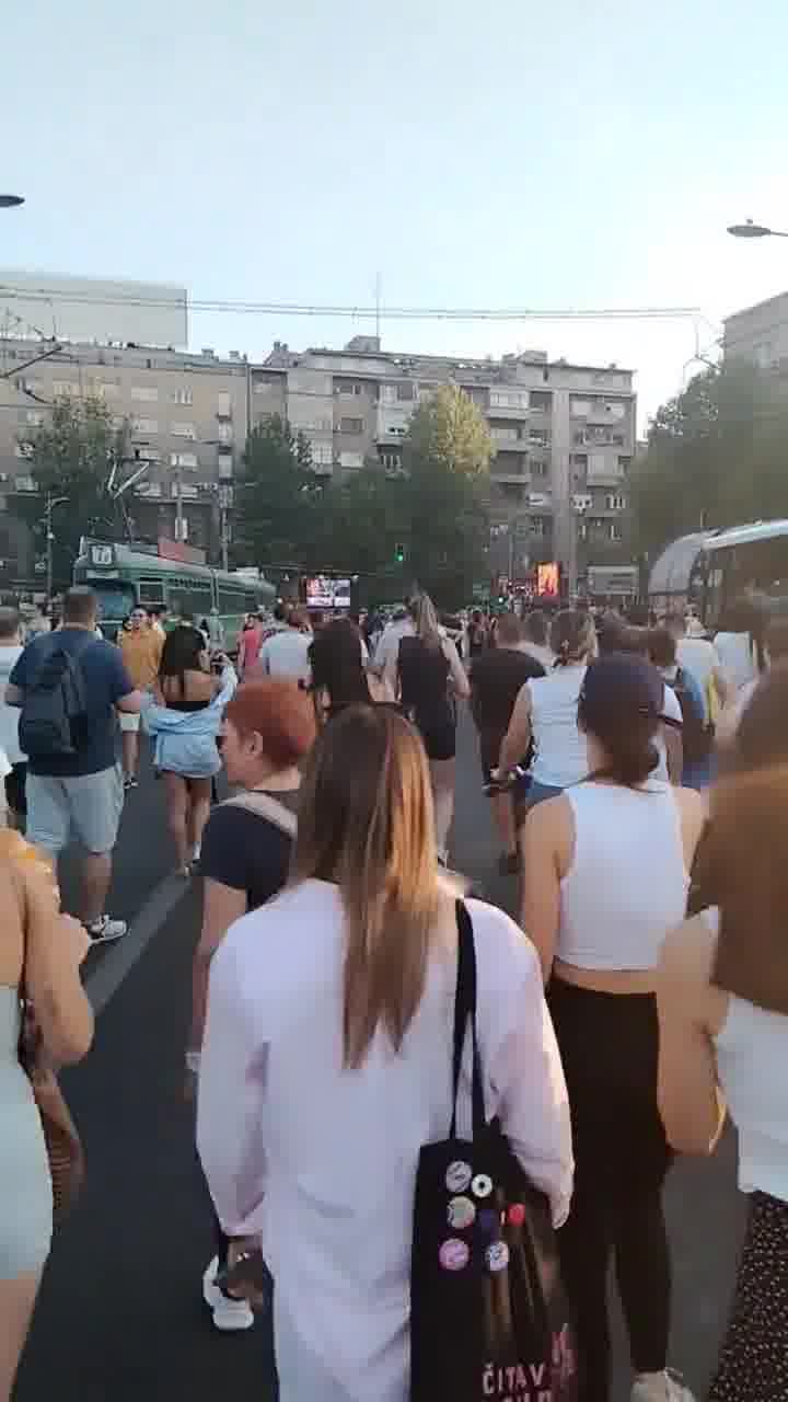 Protesters continue across Serbia