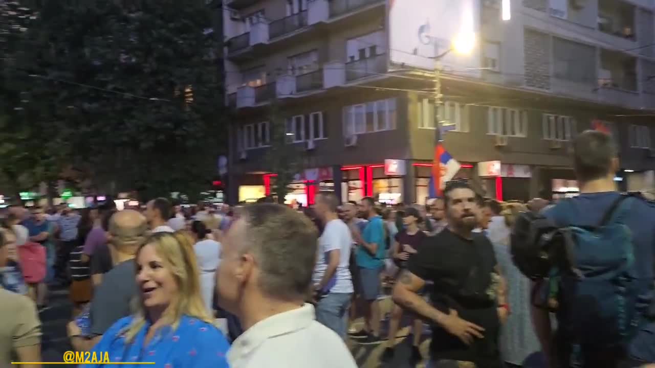 Protest in front of Pravno in Belgrade