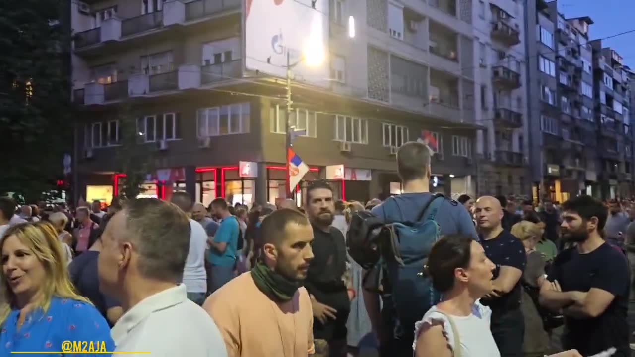 Protest in front of Pravno in Belgrade