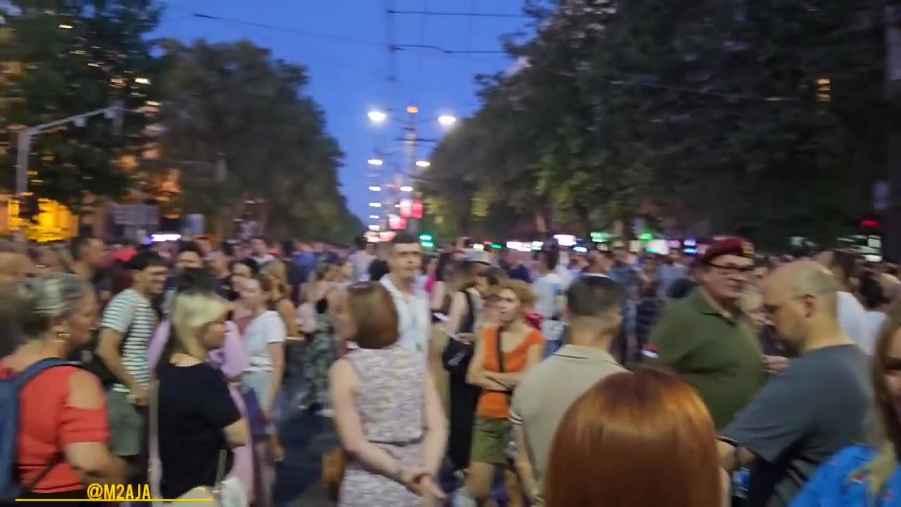 Protest in front of Pravno in Belgrade