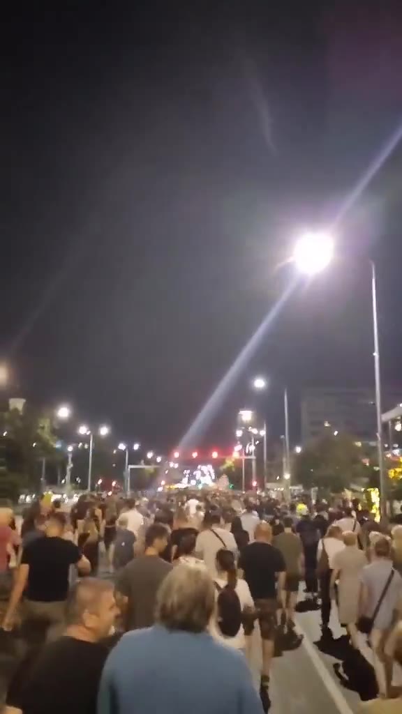 Protest at New Belgrade currently