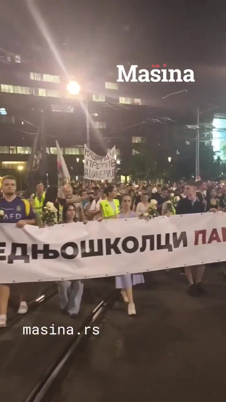 The column in Belgrade has reached Slavija