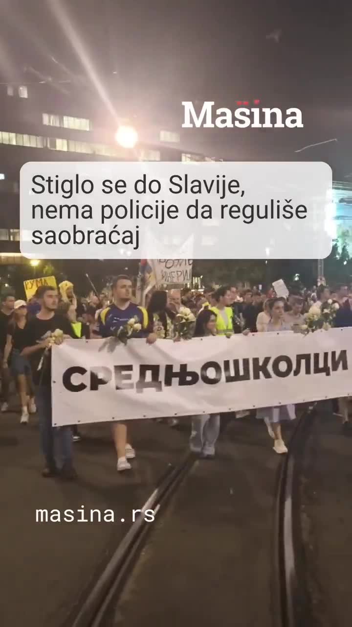 The column in Belgrade has reached Slavija