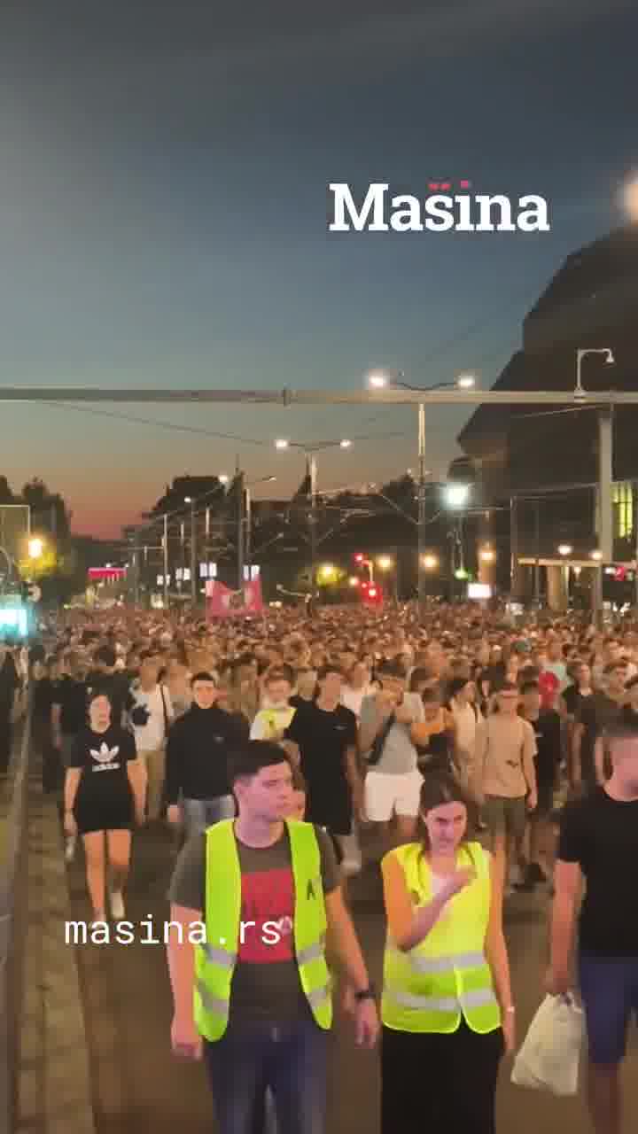 The column in Belgrade has reached Slavija