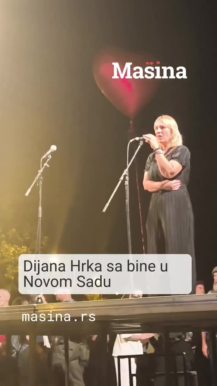 Dijana Hrka from the protest Serbia, can we hear each other