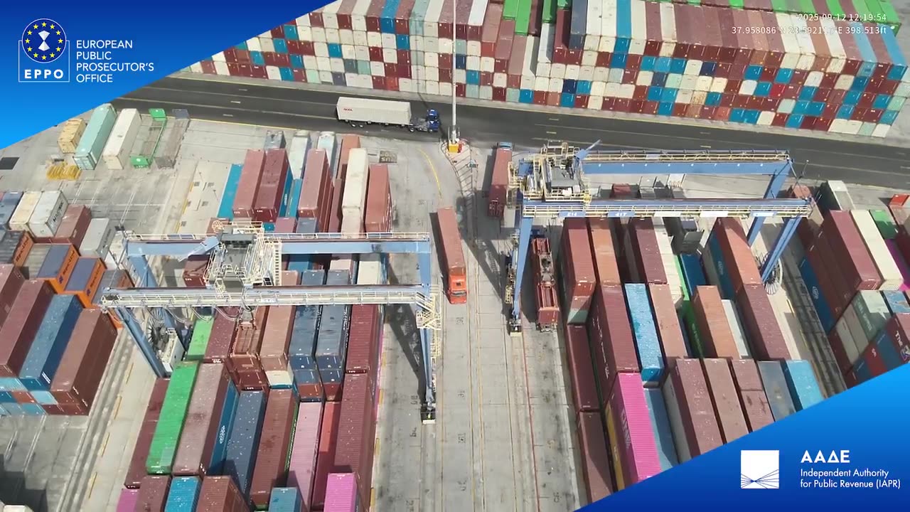 More than 2400 shipping containers seized at port of Piraeus  as part of EPPO's Investigation Calypso. This is the biggest seizure of containers to date in the EU. The fraudulent mechanism had been ongoing for at least 8 year