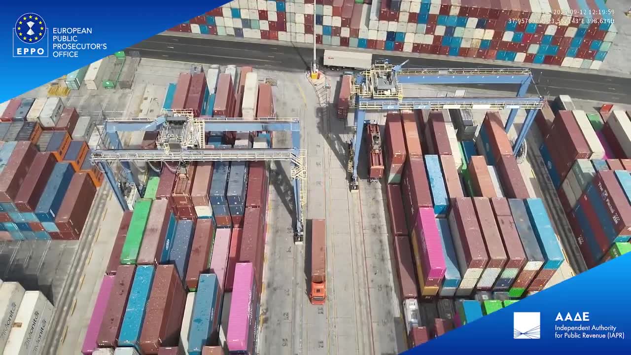 More than 2400 shipping containers seized at port of Piraeus  as part of EPPO's Investigation Calypso. This is the biggest seizure of containers to date in the EU. The fraudulent mechanism had been ongoing for at least 8 year