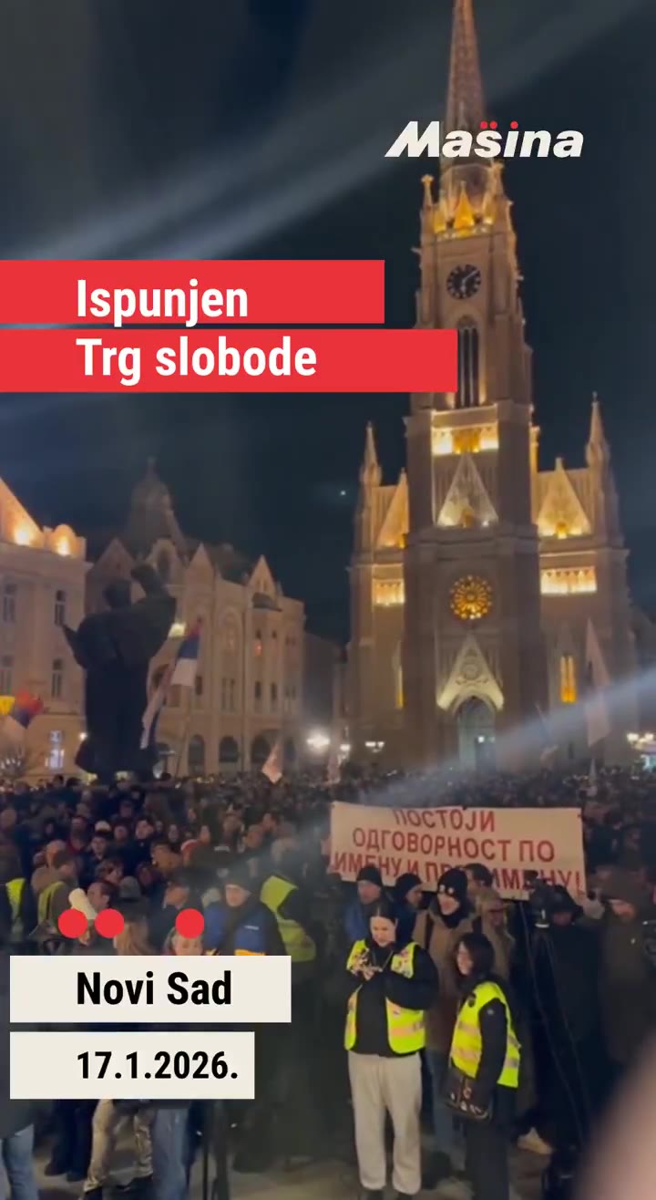 The What Does Victory Mean protest has just begun in Novi Sad. Journalists are reporting that the police are at the City Hall.