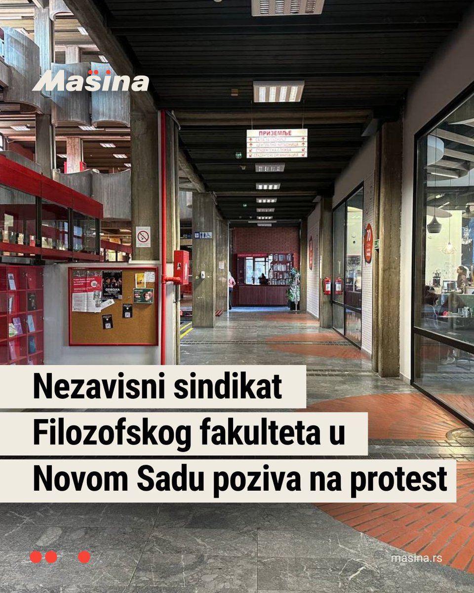 Niezależny Związek Zawodowy Wydziału Filozoficznego w Nowym Sadzie wzywa do zorganizowania godzinnego protestu przed Wydziałem Filozoficznym w środę 28 stycznia 2026 r. o godz. 13.00. Powody protestu to: - ciągłe naruszanie autonomii uniwersytetu i przemoc policji wobec studentów i pracowników
