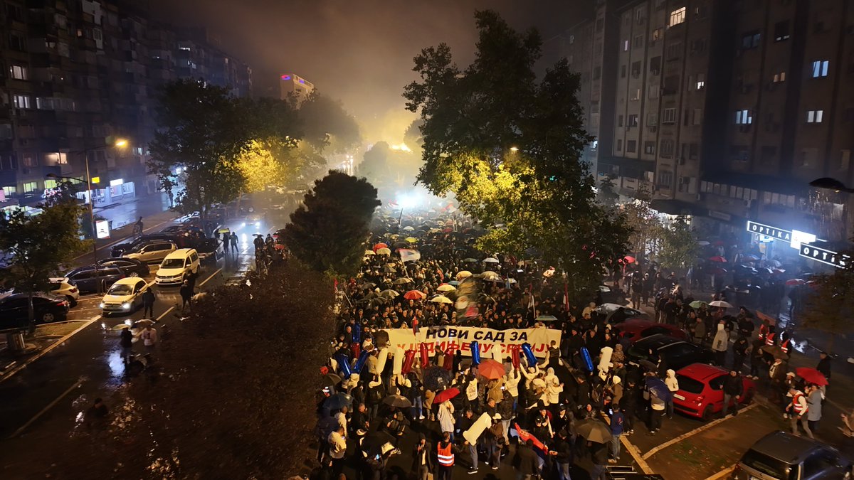 Grande manifestation à Belgrade